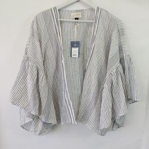 New Universal Thread Cover Up One Size Beige Navy